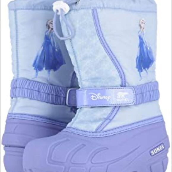 Disney x Sorel Little Girls Flurry Frozen 2 Winter Snow Boots- youth 6/woman’s-7 - Picture 3 of 6